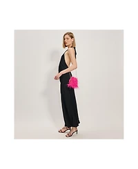 Moda Luxe Feathered Flair Evening Bag