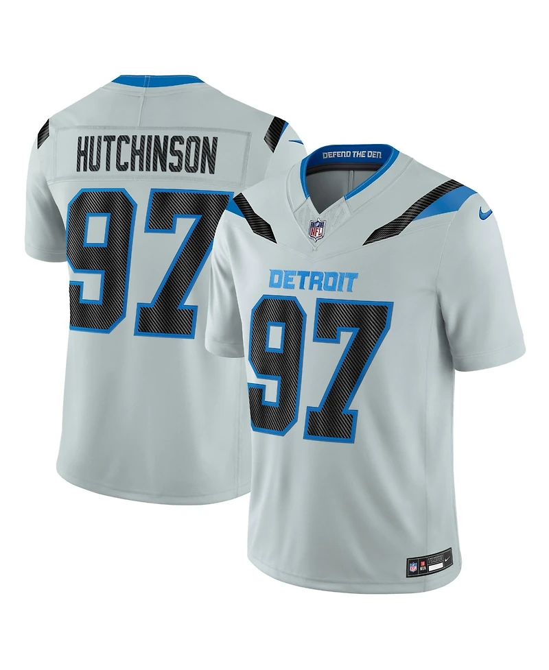 Nike Men's Aidan Hutchinson Silver Detroit Lions 2026 Rivalries Collection Vapor F.u.s.e Stitched Limited Jersey