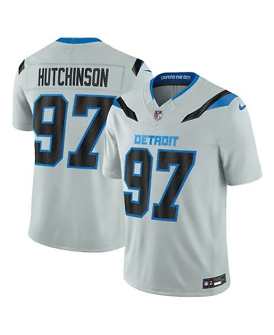 Nike Men's Aidan Hutchinson Silver Detroit Lions 2026 Rivalries Collection Vapor F.u.s.e Stitched Limited Jersey