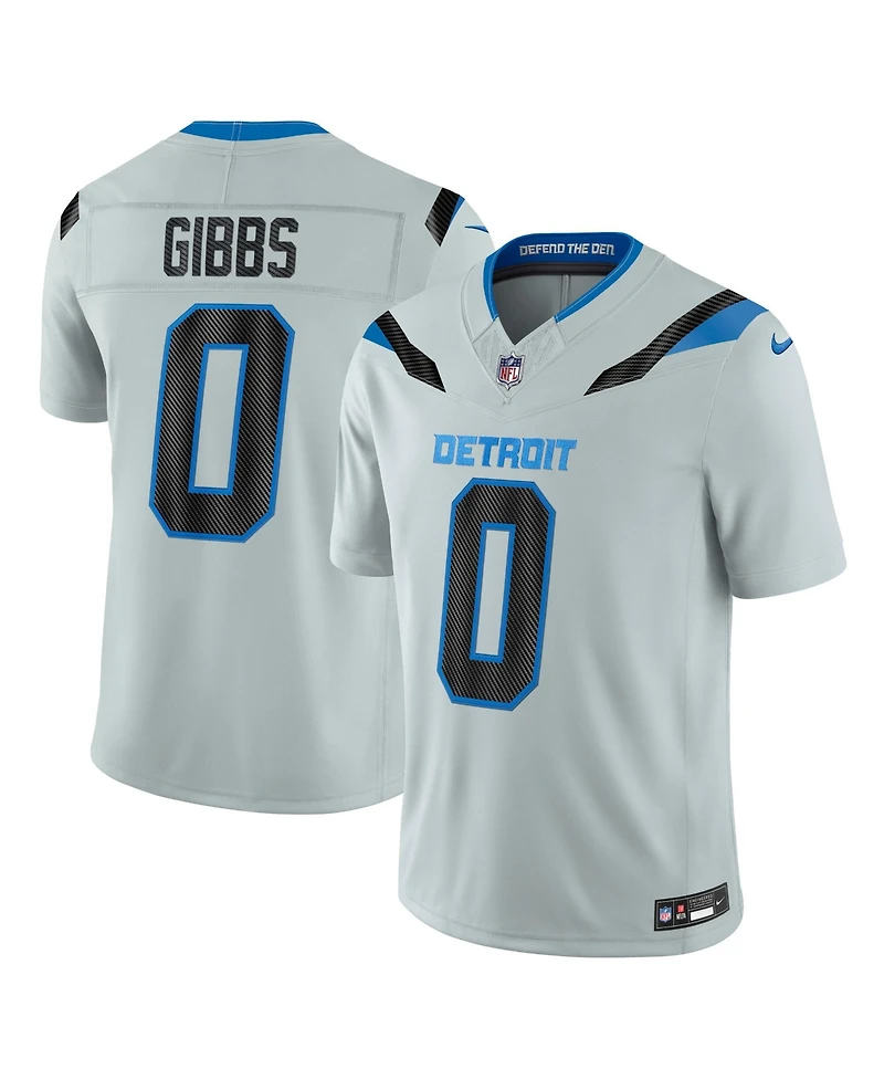 Nike Men's Jahmyr Gibbs Silver Detroit Lions 2026 Rivalries Collection Vapor F.u.s.e Stitched Limited Jersey
