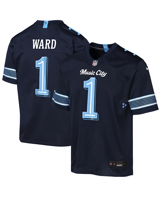 Nike Big Boys and Girls Cameron Ward Navy Tennessee Titans 2026 Rivalries Collection Game Jersey