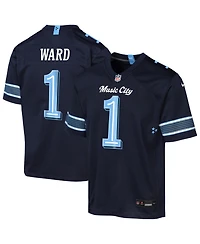 Nike Big Boys and Girls Cameron Ward Navy Tennessee Titans 2026 Rivalries Collection Game Jersey