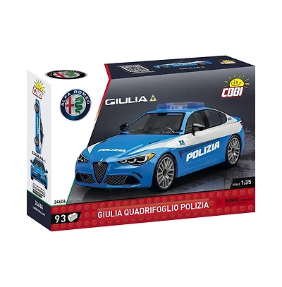 Cobi Alfa Romeo Giulia Quadrifoglio Polizia 93-Piece Building Set, Ages 6+