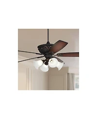 Casa Vieja 60" Montego Traditional Indoor Ceiling Fan 5 Blade Marbleized Glass Led Light