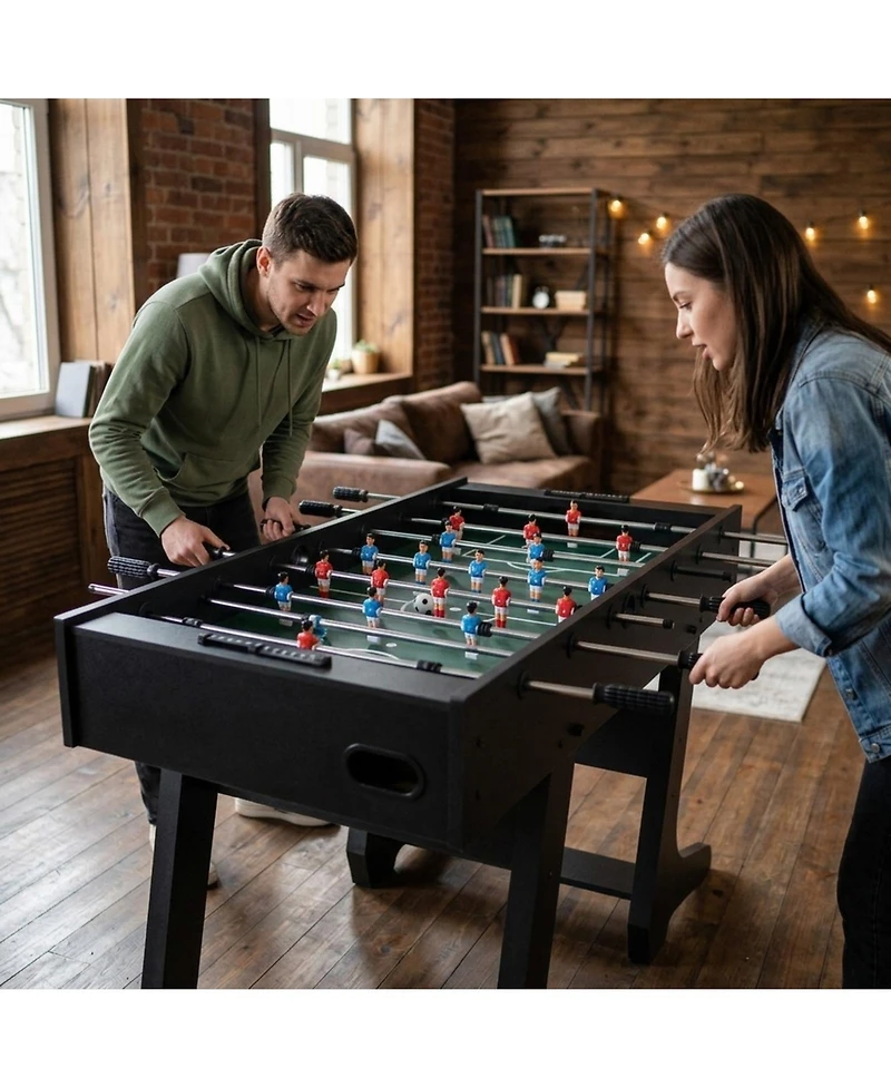 Sugift Folding Foosball Table with 22 Players and Slide Scorers Space-Saving Game Table