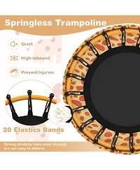 Sugift Mini Trampoline with Foam-Padded Handle and Padded Cover, 28" x 30", 176 lbs Capacity, Ages 3-6
