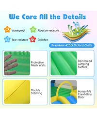 Hongge 2-in-1 Crayon Themed Inflatable Bounce House, Accommodates Up to 2 Children, Ages 3-12