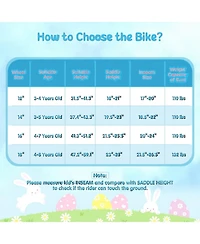 Hongge 14-Inch Girls' Bike with Padded Saddle and Training Wheels, Ages 3-4