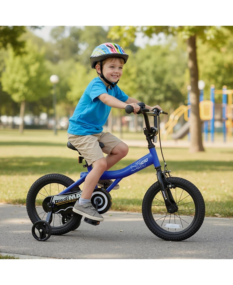 Hongge 14-Inch Kids Bike with Removable Training Wheels and Dual Brakes, Ages 3-5