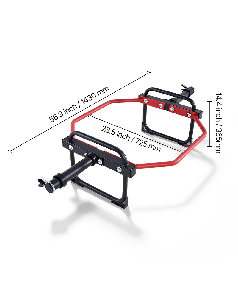 Hongge Detachable Trap Hex Bar 2 in with Knurled Neutral Grips and 500 lbs Capacity for Deadlifts and Shrugs