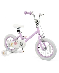 Hongge 14-Inch Kids Bike with Training Wheels, Adjustable Seat and Dual Brakes, Ages 3-5