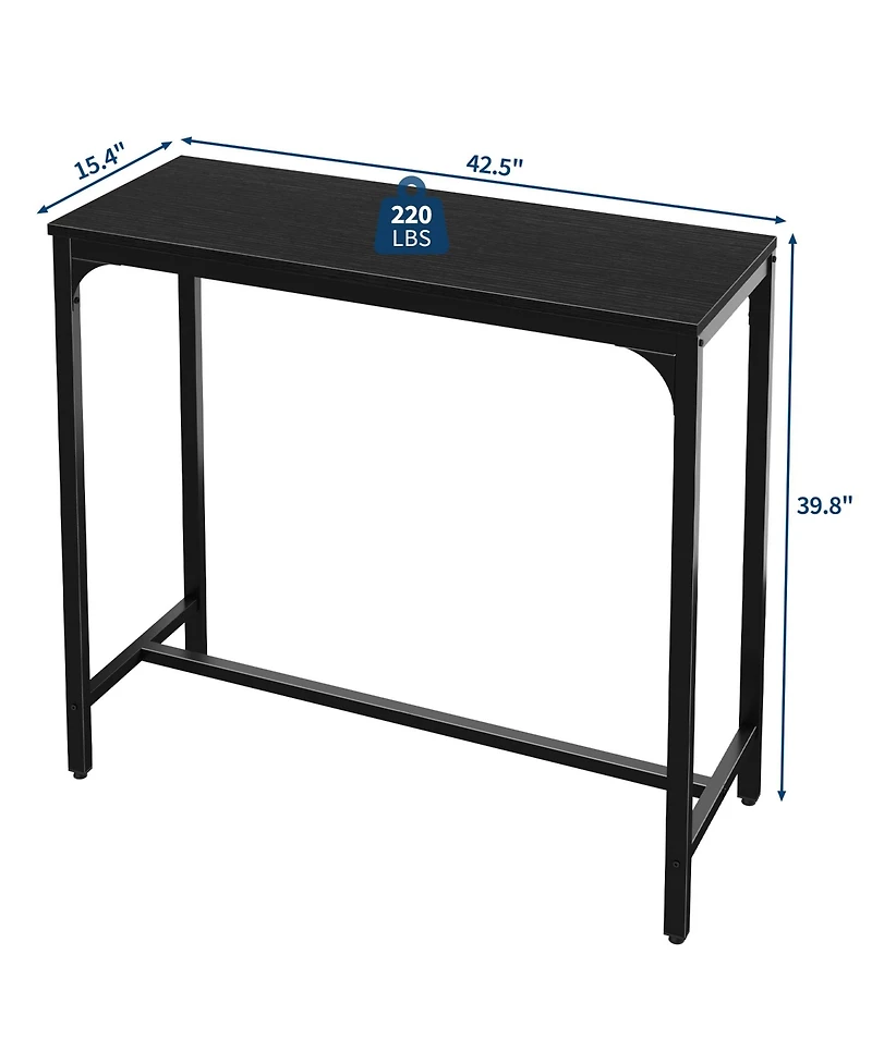 Gaomon Industrial Bar Table, Metal Narrow Kitchen Dining Table for Small Space