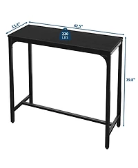 Gaomon Industrial Bar Table, Metal Narrow Kitchen Dining Table for Small Space