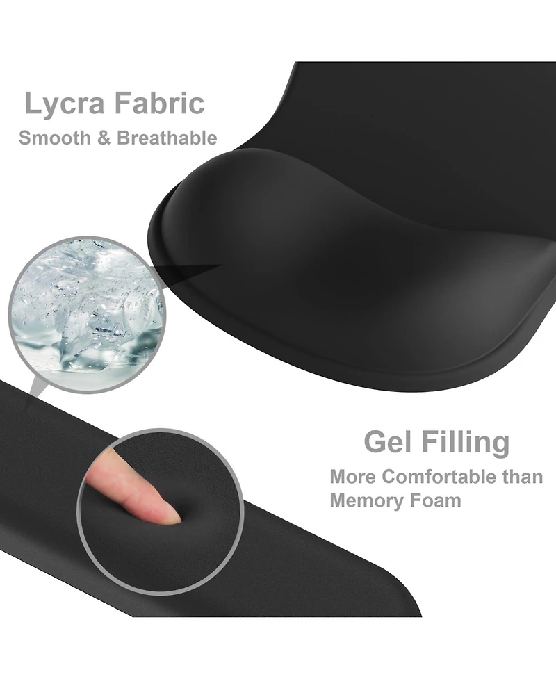 Lofree Ergonomic Gel Wrist Rest Mouse Pad With Anti Slip Pu Base For Gaming Office