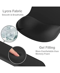 Lofree Ergonomic Gel Wrist Rest Mouse Pad With Anti Slip Pu Base For Gaming Office