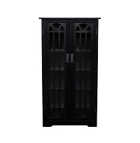 Augusta Home Window Pane Media Cabinet