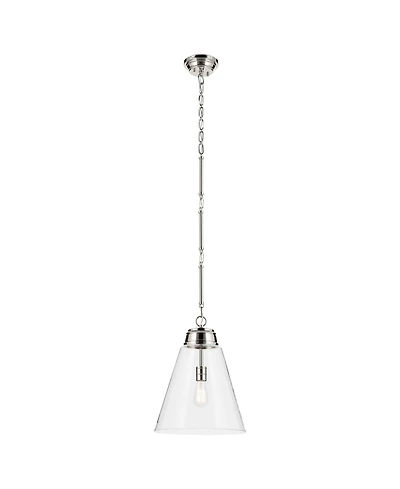 Kichler Marsailli Polished Nickel Pendant Large 1Lt with Clear Glass