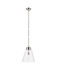 Kichler Marsailli Polished Nickel Pendant Large 1Lt with Clear Glass