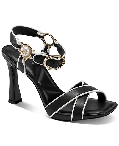 Karl Lagerfeld Paris Women's Daelin Square Toe Sandals