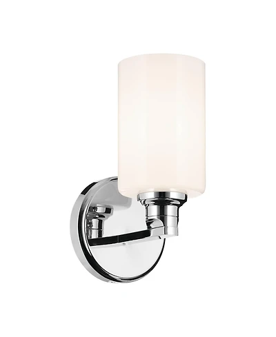Kichler Gioe 1-Light Chrome Wall Sconce with Opal Glass Shades