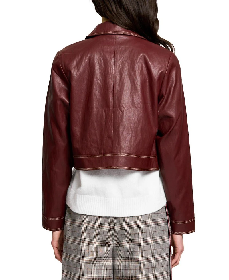 Central Park West Women's Hazel Topstitched Jacket