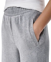 Dkny Women's Wide-Leg Velvet Pull-On Pants