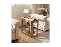 sumyeg 2-Tier End Table with Storage Shelf for Living Room