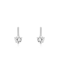 The Lovery Cz Round Drop Earrings Sterling Silver