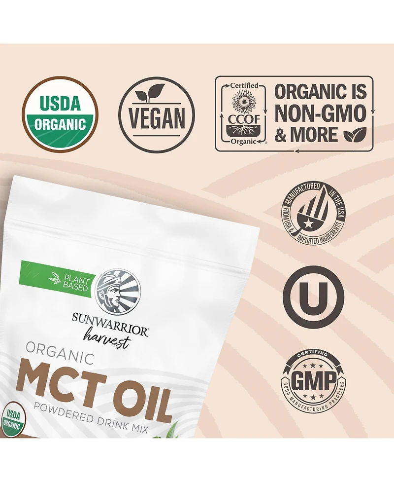 Sunwarrior Harvest Mct Oil Powder Coconut Derived Medium Chain Triglycerides, Non-gmo 300 Gram Pouch