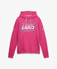 Nike Men's Pink Detroit Lions 2026 Nfl Cruical Catch Sideline Dri-Fit Pullover Hoodie