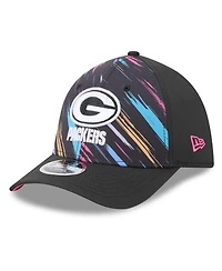 New Era Men's Black Green Bay Packers 2026 Nfl Cruical Catch 39THIRTY M-Crown Stretch Hat