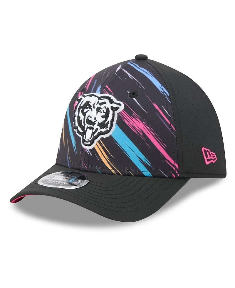 New Era Men's Black Chicago Bears 2026 Nfl Cruical Catch 39THIRTY M-Crown Stretch Hat