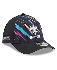 New Era Men's Black Orleans Saints 2026 Nfl Cruical Catch 39THIRTY M-Crown Stretch Hat
