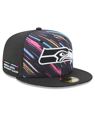 New Era Men's Black Seattle Seahawks 2026 Nfl Cruical Catch 59FIFTY Fitted Hat