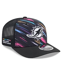 New Era Men's Black Miami Dolphins 2026 Nfl Cruical Catch 9SEVENTY Adjustable Trucker Hat