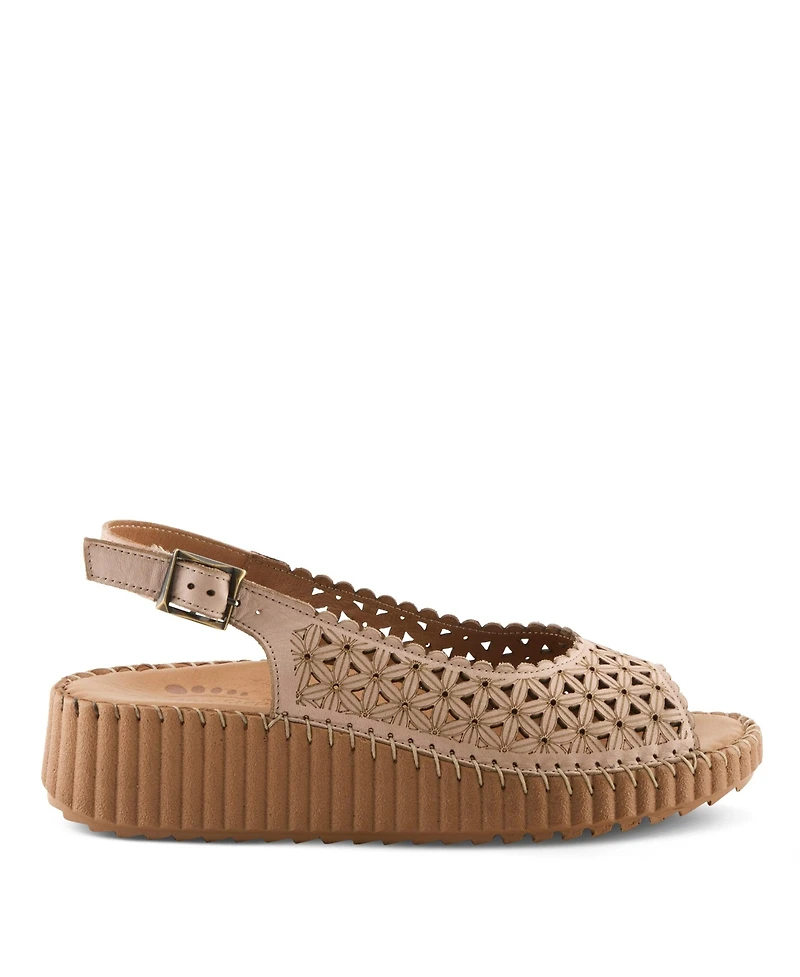 Spring Step Women's Rowyn Slingback Wedge with Cushioned Insole