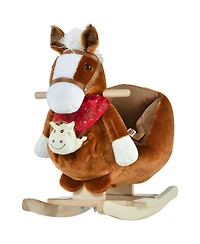 Glintex 12V Electric Ride-On Rocking Horse with Sounds, Ages 1.5-3