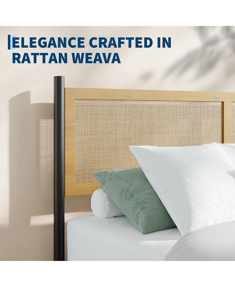 Gaomon Boho Rattan Bedroom Set
