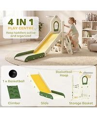 Glintex Foldable 5-in-1 Toddler Slide Indoor Playset, Ages 1-3