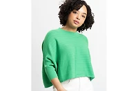 Caldwell Collection Women's Brooklyn Lightweight Textured Cropped Sweater