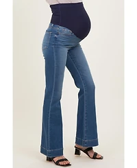 Pinkblush Maternity High-Waisted Flare Over-Belly Waistband Jeans