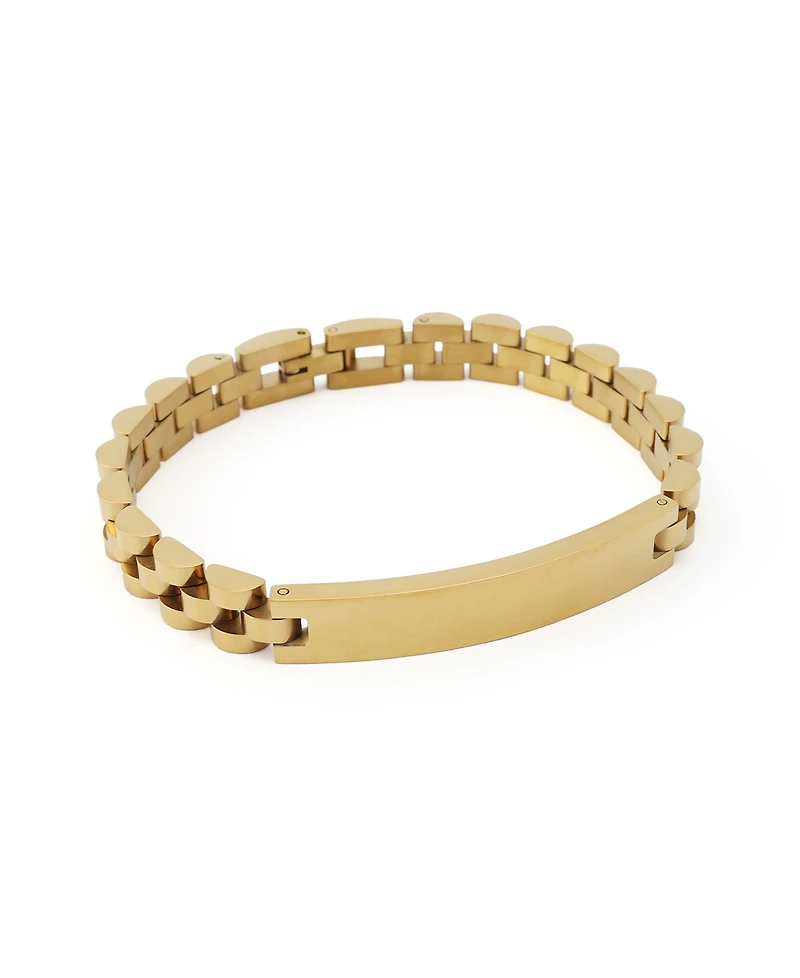 Steve Madden Link & Chain Stainless Steel Cubic Zirconia Watch Strap
