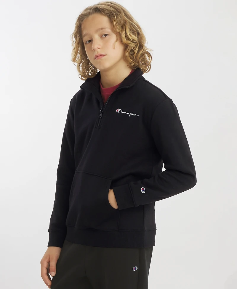 Champion Boys' 8-20 Quarter-Zip Logo Sweatshirt