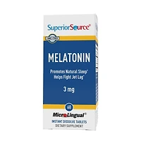 Superior Source Melatonin 3 Milligram, Quick Dissolve MicroLingual 60 Tablets with Chamomile, Sleep Support, Melatonin, for Adults, Non-gmo