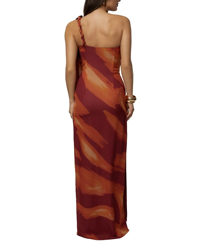 Jluxlabel Women's Gallery Night One-Shoulder Asymmetric Drape Maxi Dress