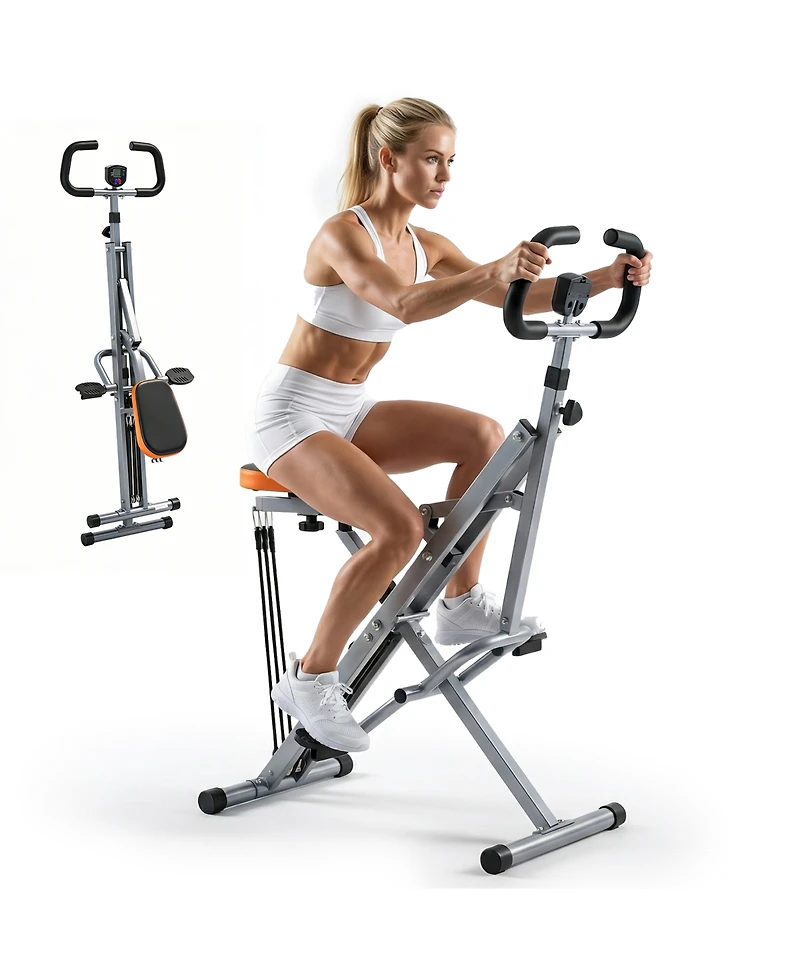 Zeny Foldable Home Squat Machine, 330lbs Weight Capacity, Adjustable Resistance Lower Body Trainer