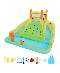 Sugift 13.3 x 11.4 Ft Inflatable Bounce House Water Slide with Climbing Wall and Splash Pool Ages 3 to 8