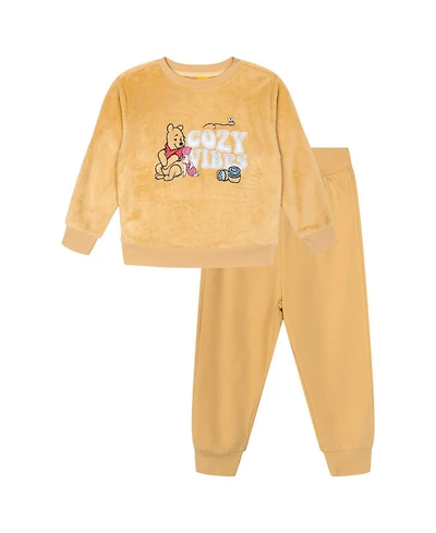 Winnie the Pooh Toddler Boys' 2T-5T Long-Sleeve Fleece Sweatshirt and Pants, 2-Piece Set