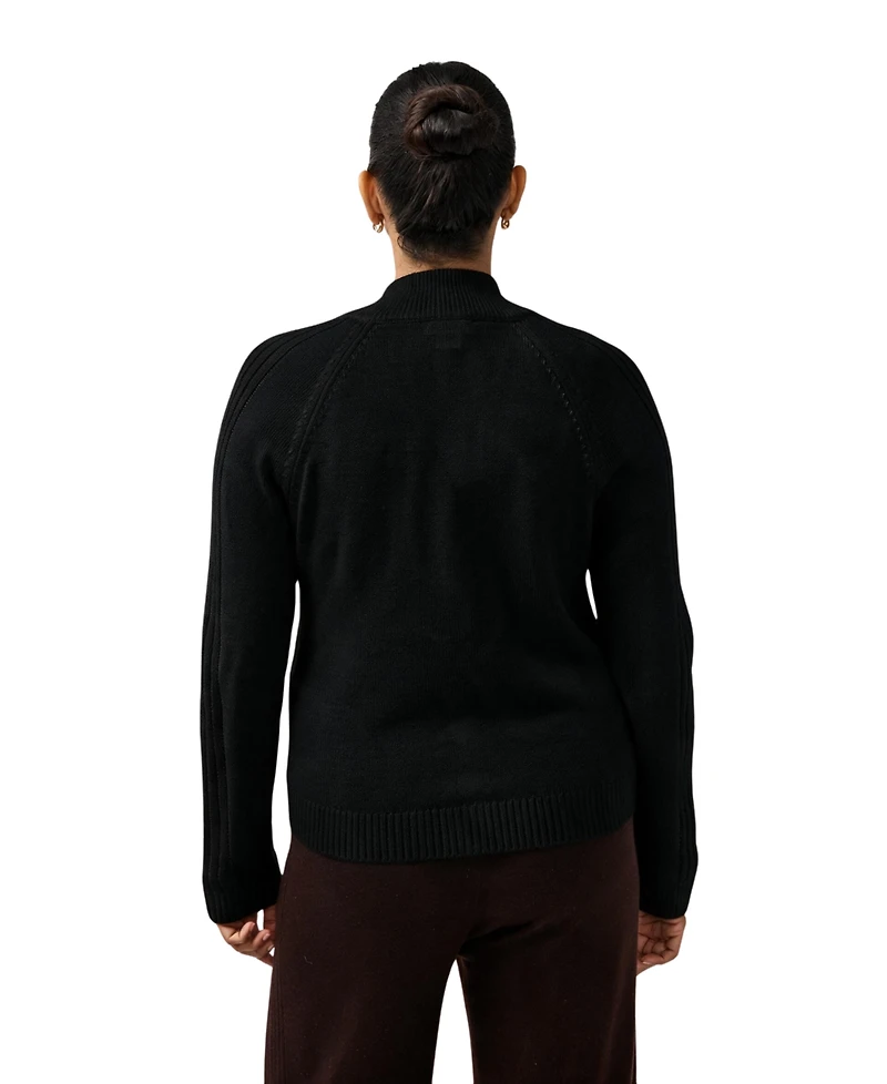 Ingrid + Isabel Women's Funnel Neck Raglan Knit Cardigan