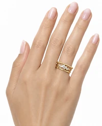 And Now This Cubic Zirconia Triple Stack Ring